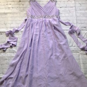 Girls lavender size 14 formal maxi dress